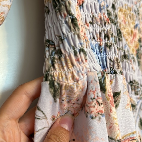 Wayf Smocked Floral Dress - Size XS - Picture 6 of 9